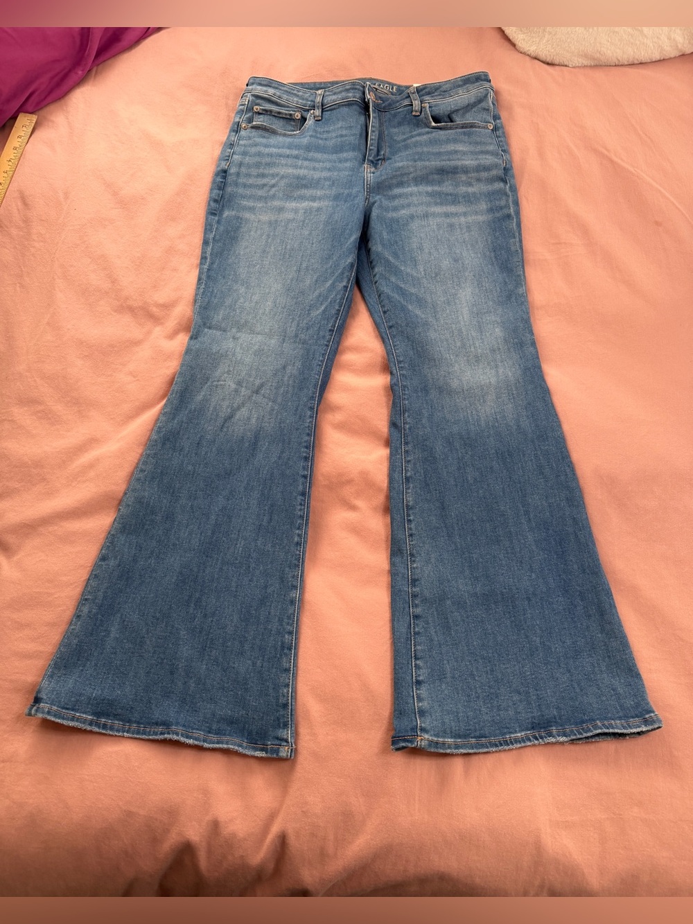 American Eagle Outfitters Light Blue Low Rise Flare Jeans